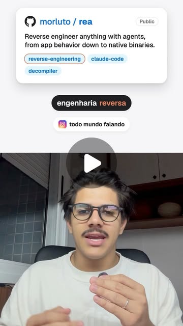 Capa do Reels sobre Reverse Engineer Anything