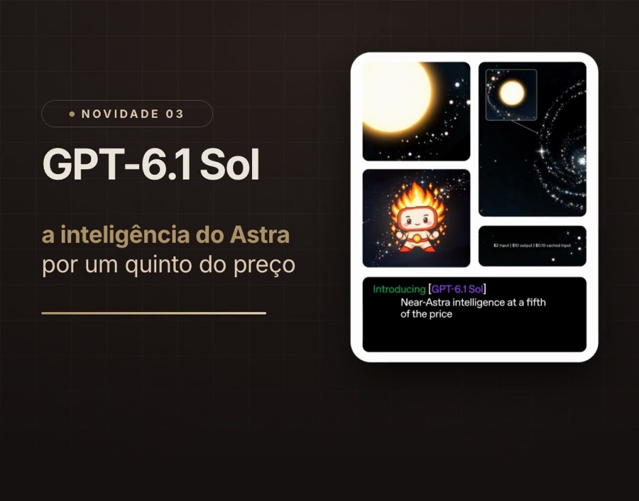 Tela de apresentação do modelo GPT-6.1 Sol