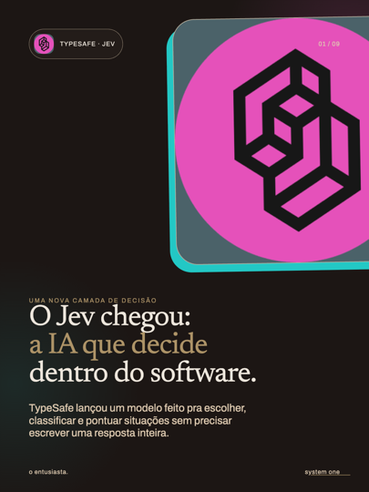 Slide do carrossel sobre o Jev e o System One
